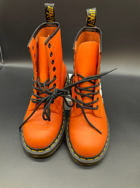 Dr. Martens AirWair Orange Boots, NWOT, Size 5