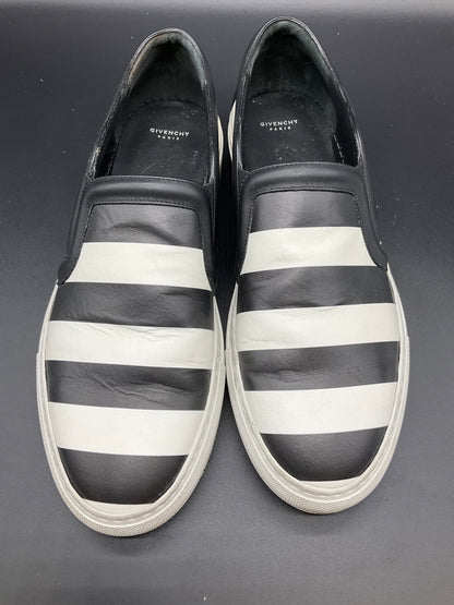 Givenchy Black and White Stripe Slip On Sneakers Size 41