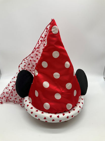 Disney Parks Minnie Mouse Ears with Valentine Veil