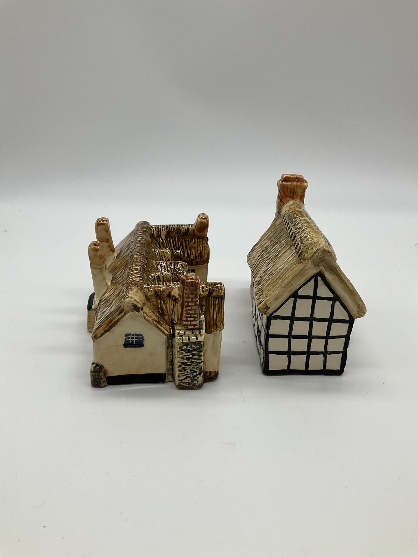 John Putnam Heritage Houses (set of 2) Thatched Cottage and Sir Walter Raleigh's Birthplace