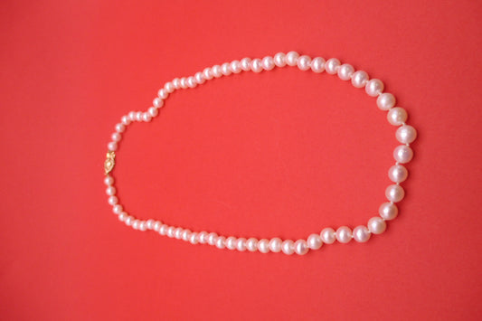 Pearl Necklace with 24K Clasp