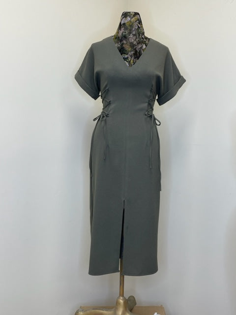 TopShop Long Dress Olive Green Size 2