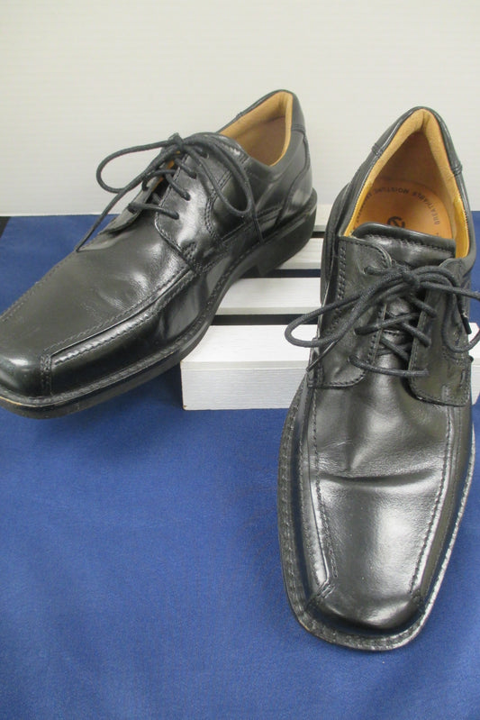 Ecco Black Leather Tie Dress Shoes Size 42 NWOT