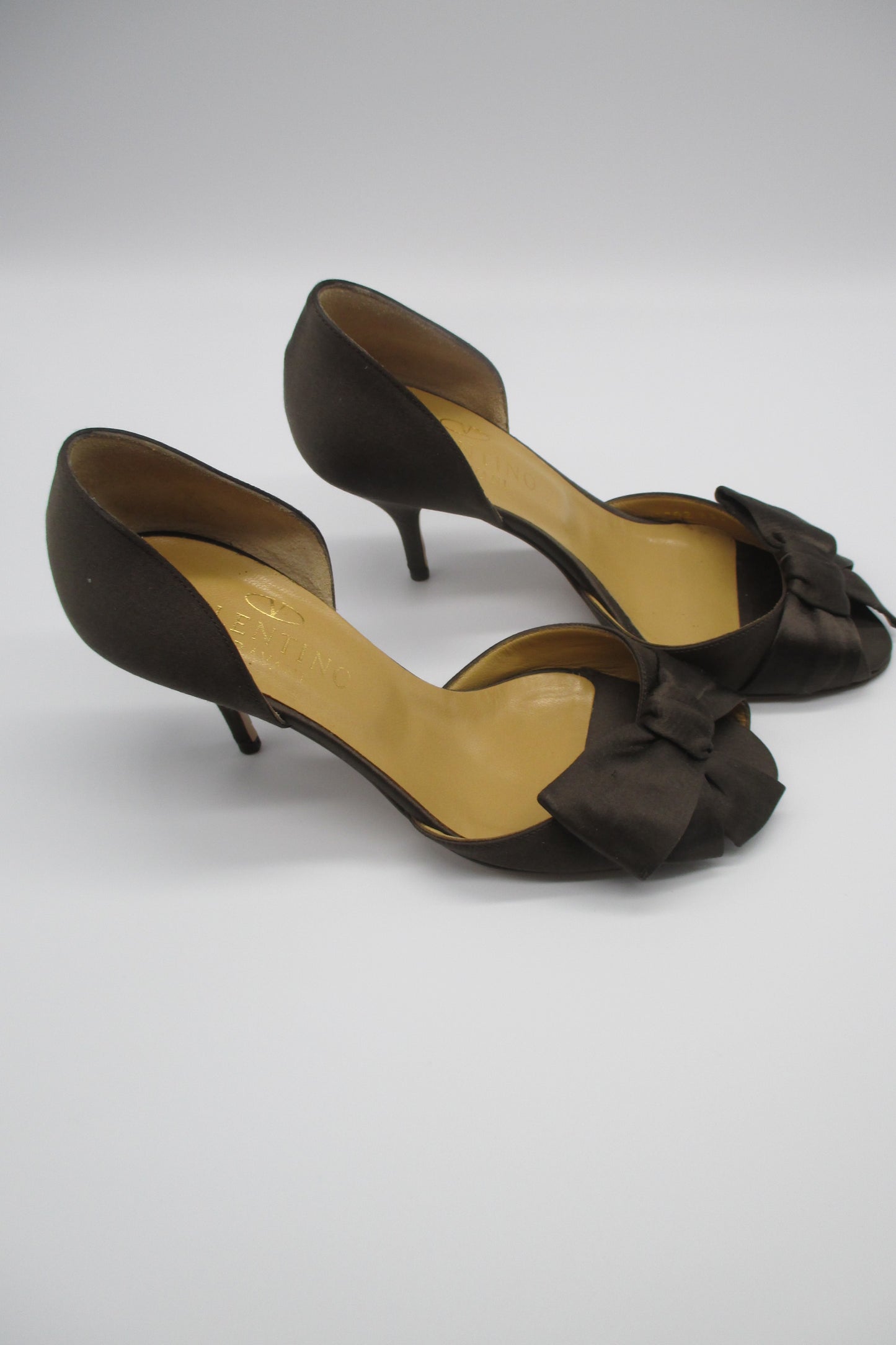 Valentino Garavani Brown Open Toe Heels Size 35.5