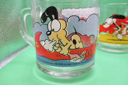 McDonald's Garfield & Odie Mugs 1978