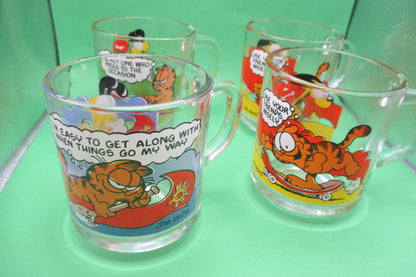 McDonald's Garfield & Odie Mugs 1978