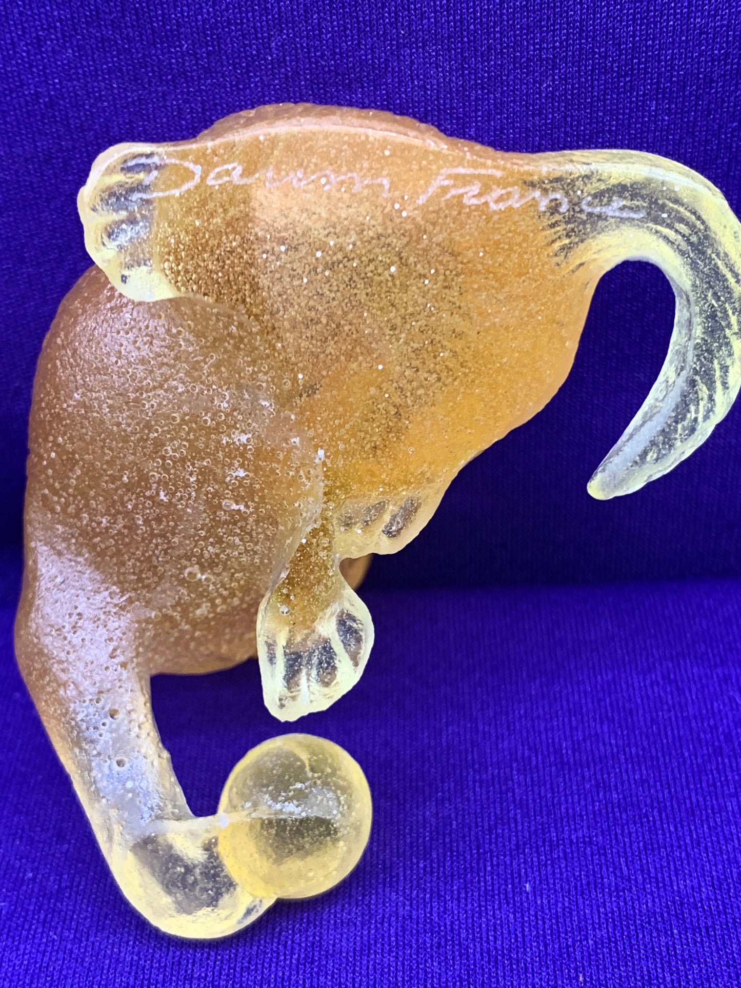 Dawm France Glass Cat Figurine
