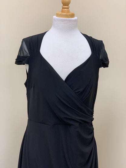 Lauren Black Dress With Cap Sleeves  Size 16